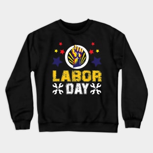 Retro Happy Labor Day Union Strong Graphics Men Women Crewneck Sweatshirt